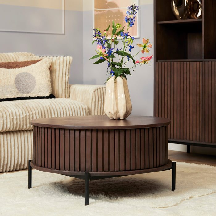 Salontafel Madison Bruin - 80 cm - Rond-Salontafels-Starfurn