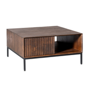 Salontafel Madison Bruin 80 cm Vierkant 80x80x40 cm-Salontafels-Starfurn