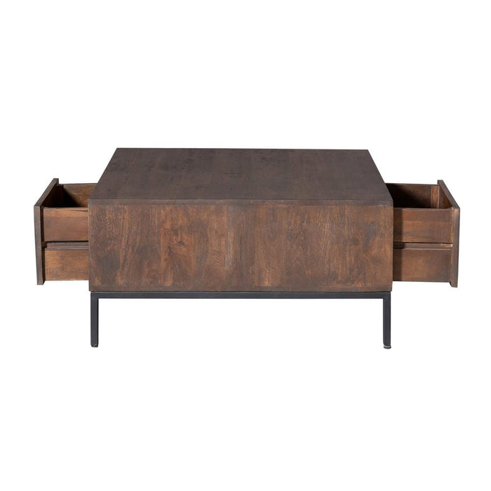Salontafel Madison Bruin - 80 cm - Vierkant-Salontafels-Starfurn