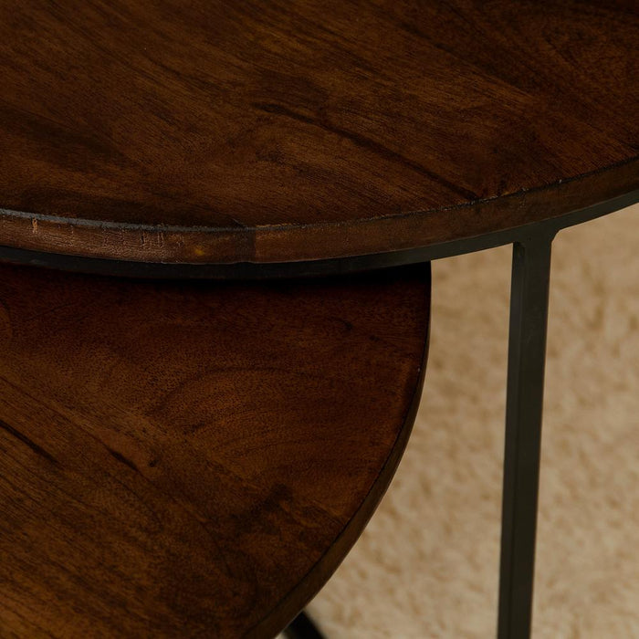 Salontafel Madison Bruin Mangohout 70 cm 70x70x45 cm-Salontafels-Starfurn