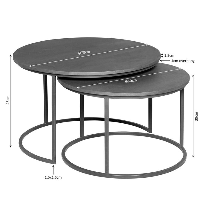 Salontafel Madison Bruin Mangohout 70 cm-Salontafels-Starfurn