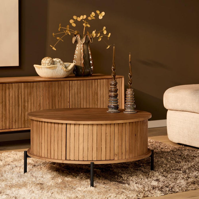 Salontafel Madison Naturel - 80 cm - Rond-Salontafels-Starfurn
