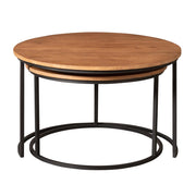 Salontafel Madison Naturel Mangohout 70 cm 70x70x45 cm-Salontafels-Starfurn