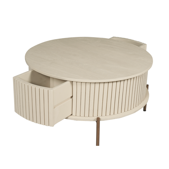 Salontafel Madison Sand | 80 cm | Rond-Salontafels-Starfurn