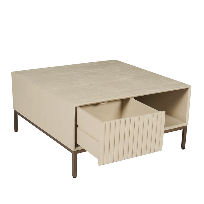 Salontafel Madison Sand | 80 cm | Vierkant-Salontafels-Starfurn