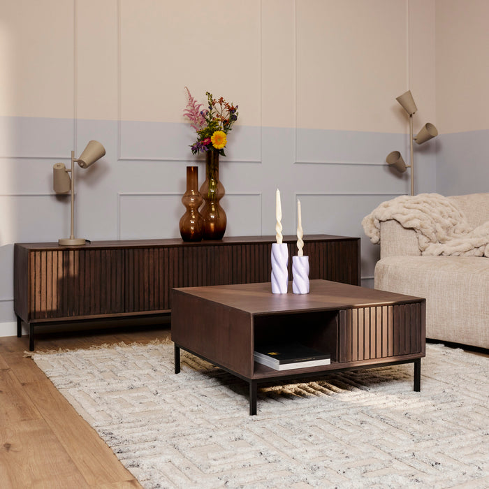 Salontafel Madison Walnoot | 80x80 cm-Salontafels-Starfurn
