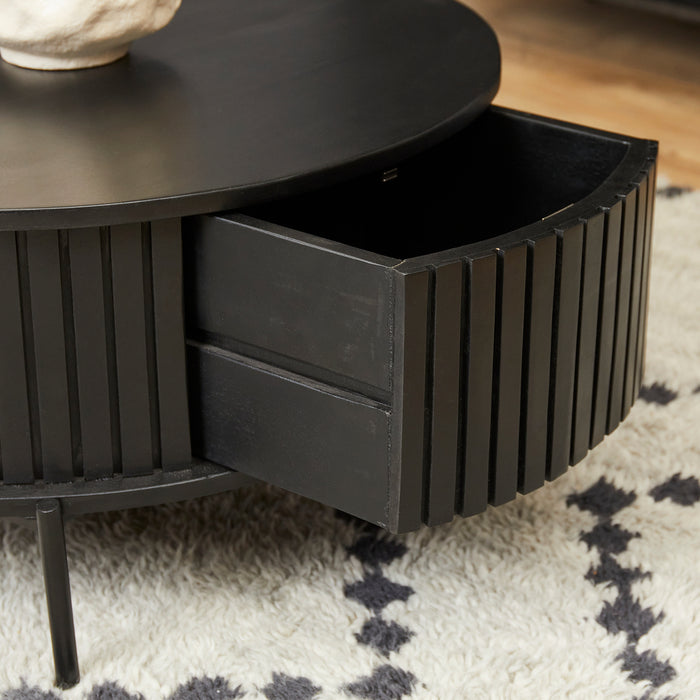 Salontafel Madison Zwart Metaal 80 cm-Salontafels-Starfurn
