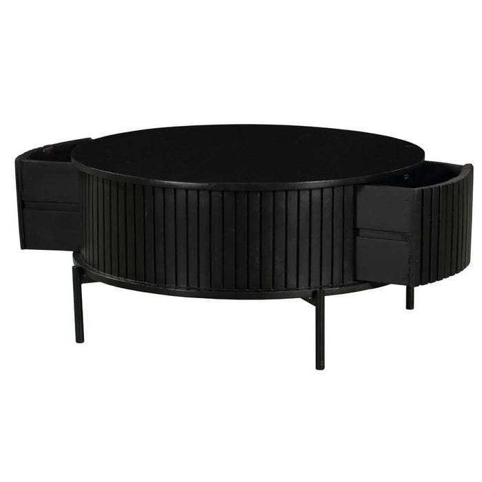 Salontafel Madison Zwart Metaal 80 cm-Salontafels-Starfurn