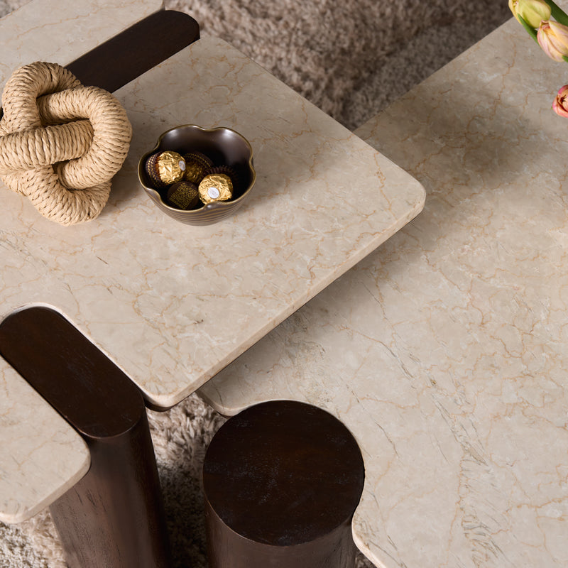 Salontafel Maeve Bruin Mangohout 128x60 cm-Salontafels-Starfurn
