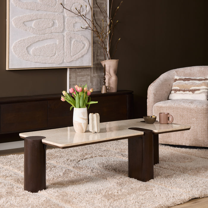 Salontafel Maeve Bruin Mangohout 128x60 cm-Salontafels-Starfurn