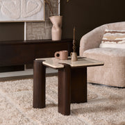 Salontafel Maeve Bruin Mangohout 57 cm 57x50x45 cm-Bijzettafels-Starfurn