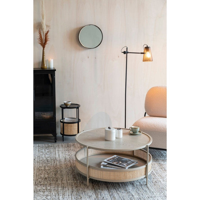 Salontafel Makoto MDF Beige Ø80x40 cm-Salontafels-Creating Home