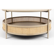 Salontafel Makoto MDF Beige Ø80x40 cm-Salontafels-Creating Home