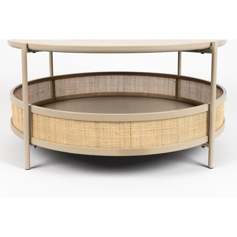 Salontafel Makoto MDF Beige Ø80x40 cm-Salontafels-Creating Home