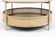 Salontafel Makoto MDF Beige Ø80x40 cm-Salontafels-Creating Home