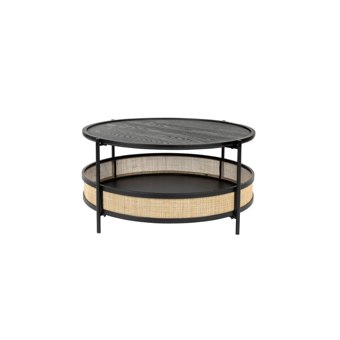 Salontafel Makoto MDF Zwart Ø80x40 cm