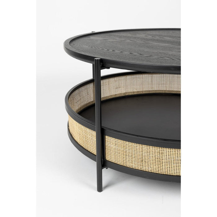 Salontafel Makoto MDF Zwart Ø80x40 cm-Salontafels-Creating Home