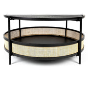Salontafel Makoto MDF Zwart Ø80x40 cm-Salontafels-Creating Home
