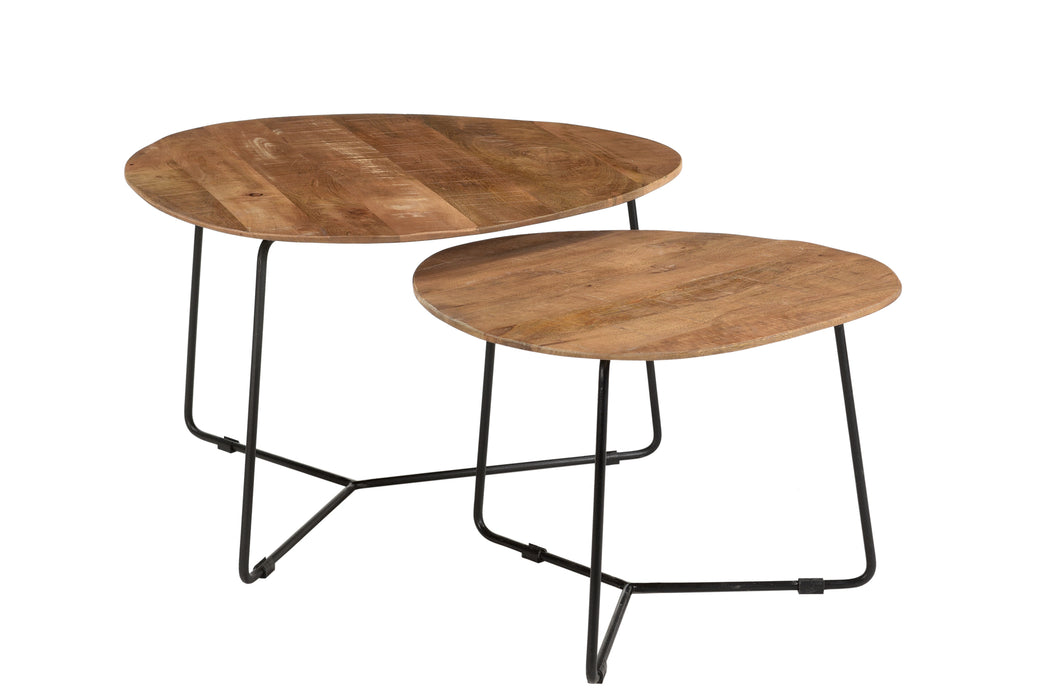 Salontafel Mangohout Bruin 70 cm - Bruin - 13596-Salontafels-Brix