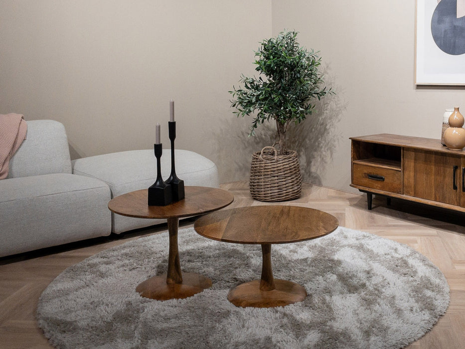 Salontafel Mangohout Naturel hout 60 cm-Salontafels-Brix