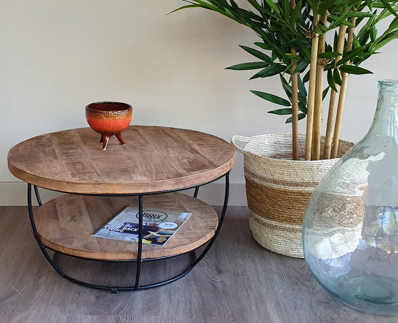 Salontafel Mangohout Naturel hout 85 cm-Salontafels-Brix