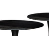 Salontafel Mangohout Zwart 50 cm-Salontafels-Brix