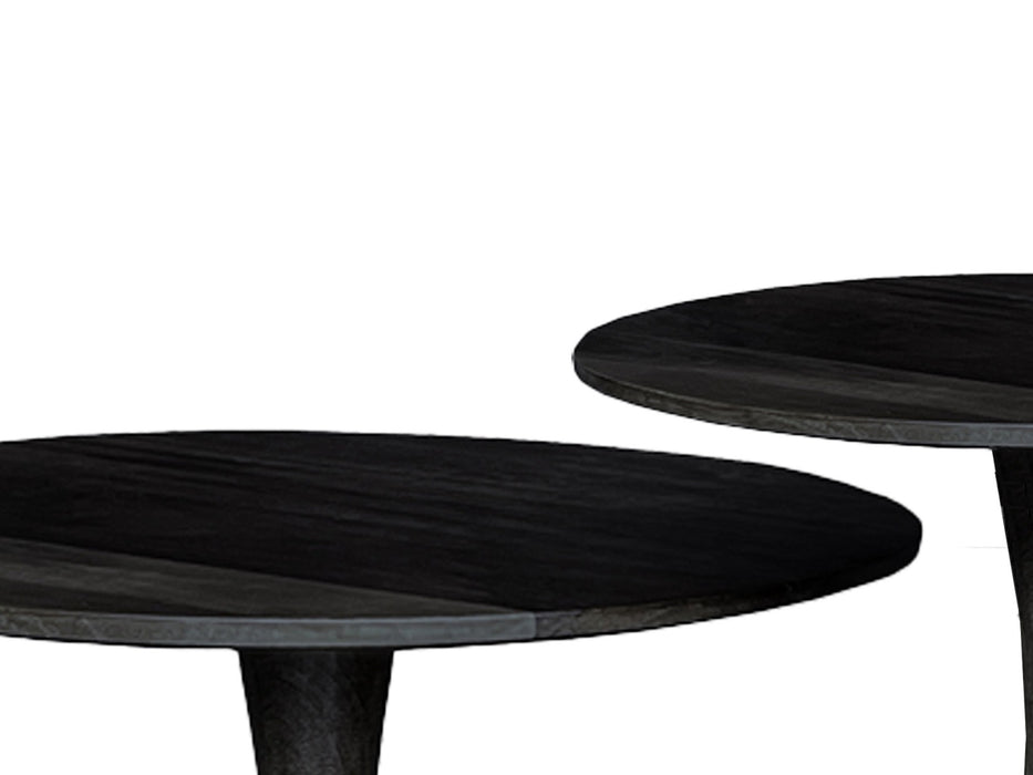 Salontafel Mangohout Zwart 50 cm-Salontafels-Brix