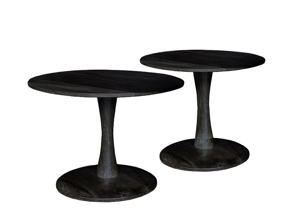 Salontafel Mangohout Zwart 50 cm-Salontafels-Brix