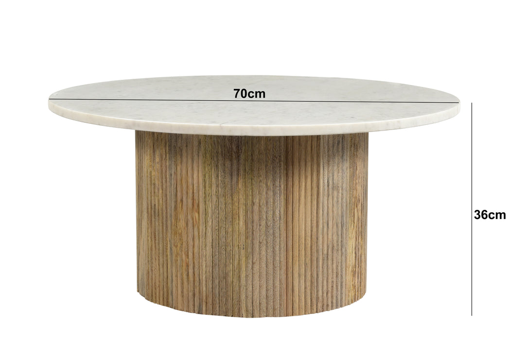 Salontafel Marmer Wit 70 cm-Salontafels-Brix