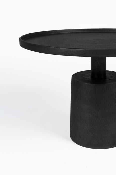 Salontafel Mason Antique Aluminum Zwart Ø60x40 cm-Salontafels-Creating Home