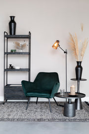 Salontafel Mason Antique Aluminum Zwart Ø60x40 cm-Salontafels-Creating Home