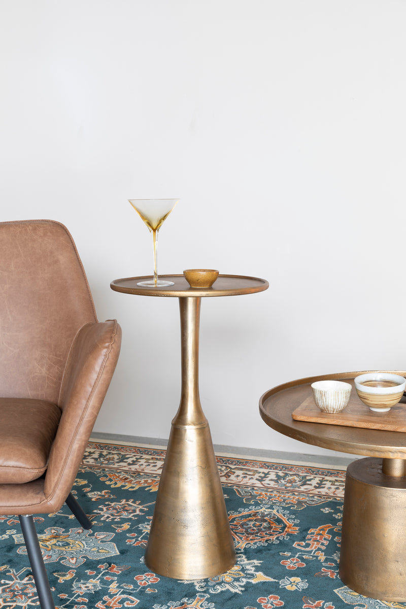 Salontafel Mason Antique Brass Aluminum Goud Ø60x40 cm-Salontafels-Creating Home