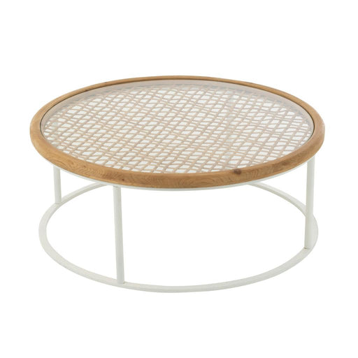 Salontafel Mati sparhout/metaal naturel/wit-J-Line