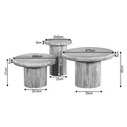 Salontafel Maya 70 cm Zand 70x70x45 cm-Salontafels-Starfurn
