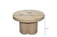 Salontafel Metaal Beige 56 cm-Salontafels-Brix