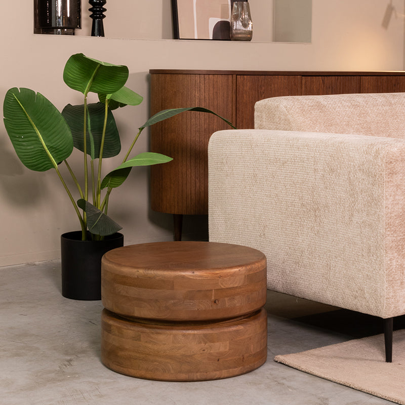 Salontafel Milly Nature Smooth Mangohout 50 cm 50x50x31 cm-Salontafels-LABEL51