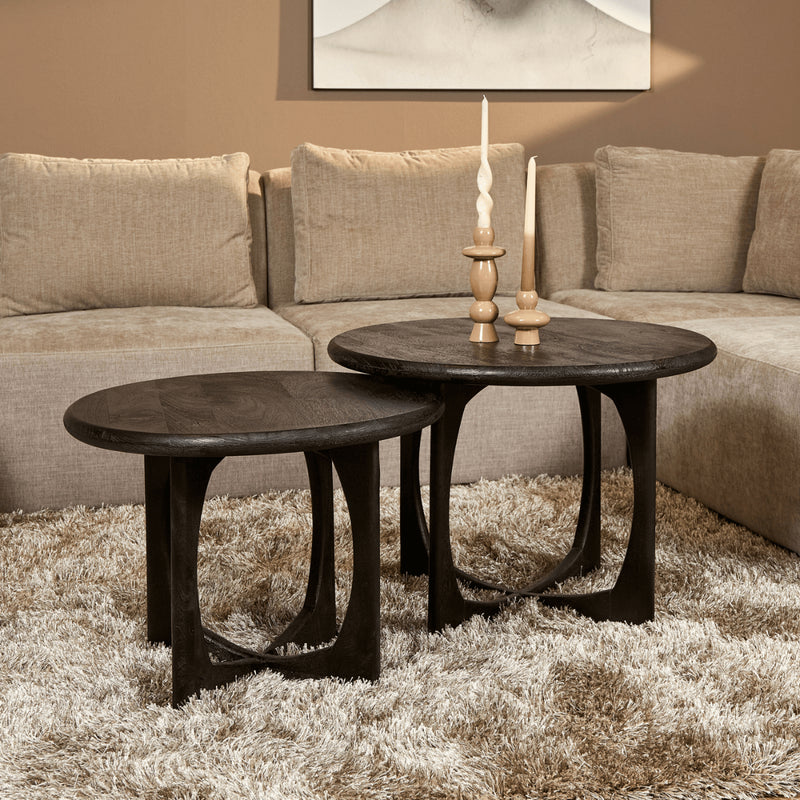 Salontafel Milou Zwart 70 cm 70x70x50 cm-Salontafels-Starfurn