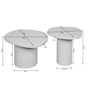 Salontafel Mirre | Brown | Set van 2 70x56x38 cm-Salontafels-Starfurn