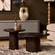 Salontafel Mirre | Brown | Set van 2 70x56x38 cm-Salontafels-Starfurn