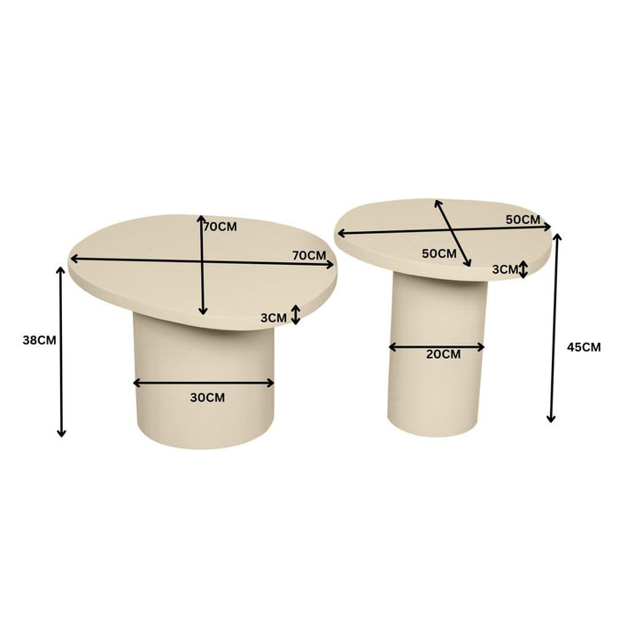 Salontafel Mirre | Sand 70x56x38 cm-Salontafels-Starfurn