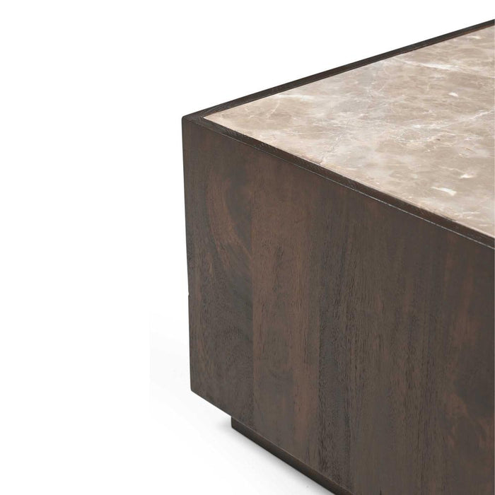 Salontafel Moos Bruin Mangohout 80 cm-Salontafels-Starfurn
