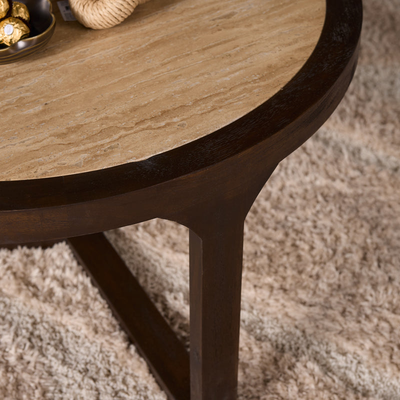 Salontafel Morris Bruin Mangohout 75 cm 75x75x42 cm-Salontafels-Starfurn