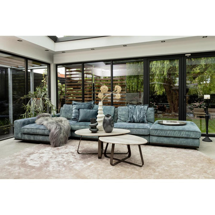 Salontafel Muka Coffeetable Low Dark Grijs Wit Marmer-Salontafels-PTMD