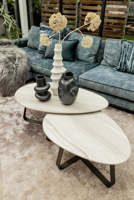 Coffee Tables Muka Coffee Table High Dark Grey White Marble