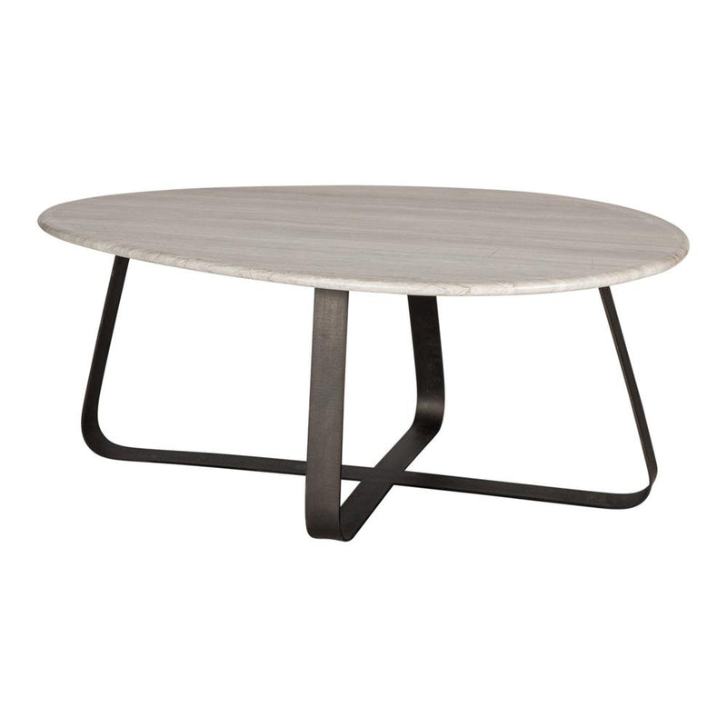 Salontafel Muka Marmer Wit 60x100 cm-Salontafels-PTMD