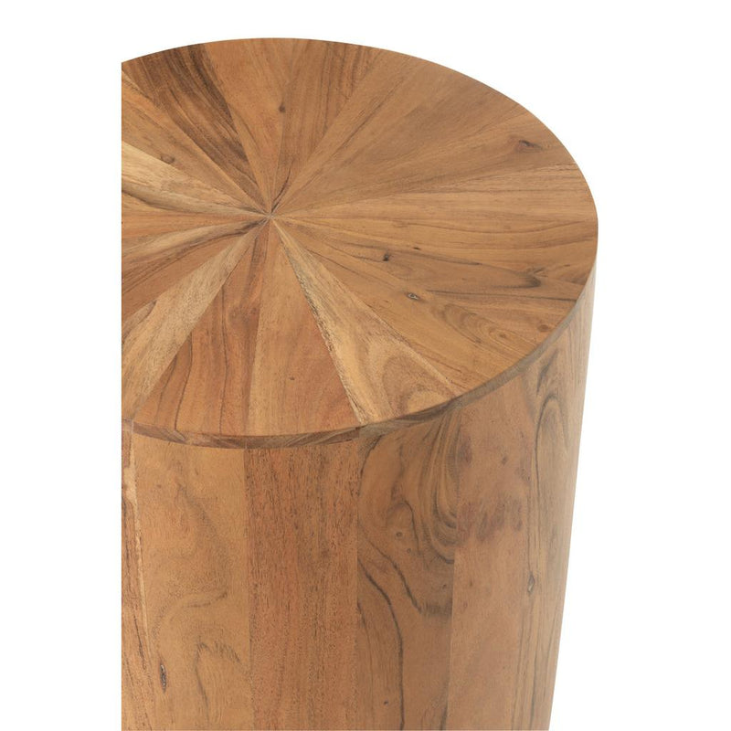 Salontafel Naturel Acaciahout hout Rond 45 cm 45x45x55 cm-Bijzettafels-J-Line