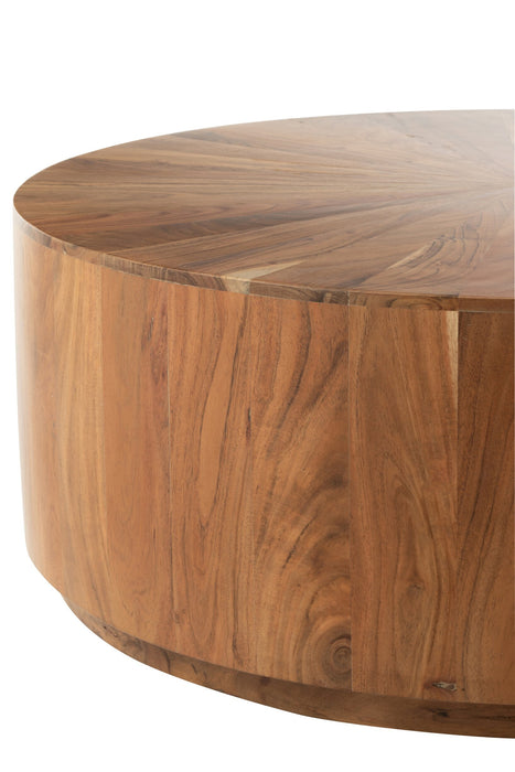 Couchtisch Akazienholz Natur Rund 90 cm
