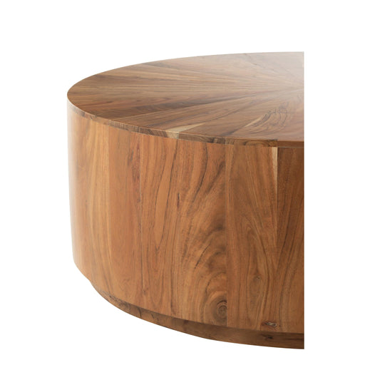 Salontafel Naturel Acaciahout hout Rond 90 cm 90x90x35 cm-Salontafels-J-Line