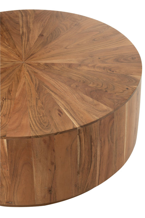 Couchtisch Akazienholz Natur Rund 90 cm