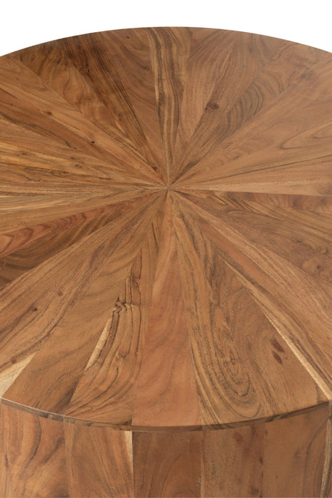 Couchtisch Akazienholz Natur Rund 90 cm